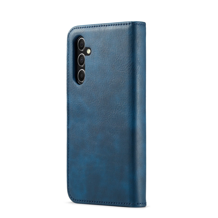 For Samsung Galaxy S23 FE 5G DG.MING Crazy Horse Texture Detachable Magnetic Leather Case(Blue) by DG.MING