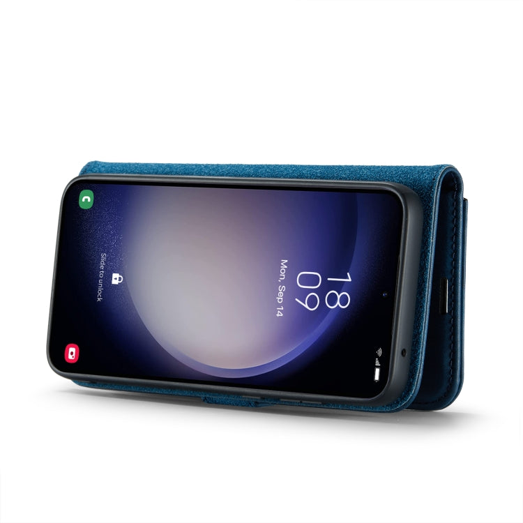 For Samsung Galaxy S23 FE 5G DG.MING Crazy Horse Texture Detachable Magnetic Leather Case(Blue) by DG.MING
