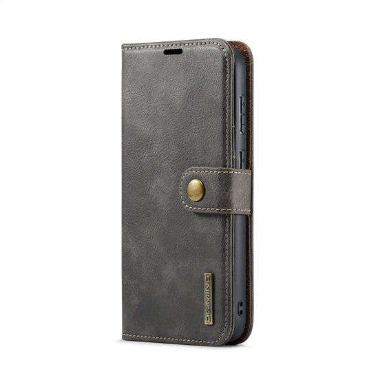 For Samsung Galaxy S24 5G DG.MING Crazy Horse Texture Detachable Magnetic Leather Case(Grey) by DG.MING