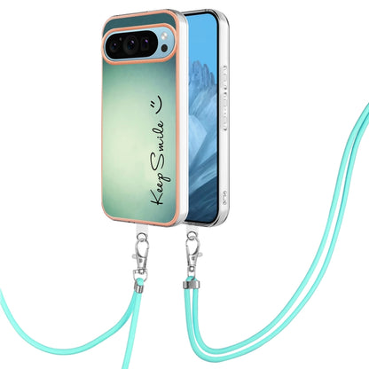 For Google Pixel 9 Pro XL Electroplating Dual-side IMD Phone Case with Lanyard(Smile) by buy2fix