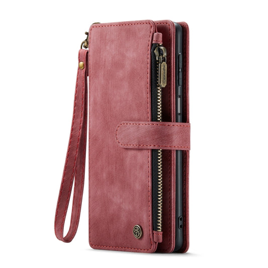 For Samsung Galaxy A23 CaseMe C30 Card Slots Zipper Wallet Leather Phone Case(Red) by CaseMe