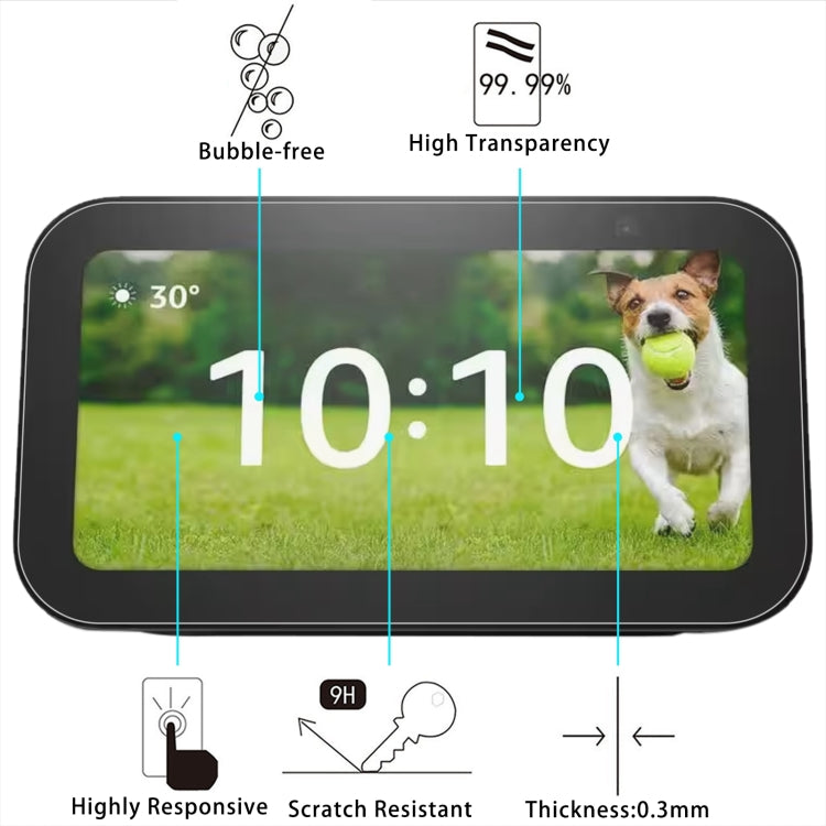 For Amazon Echo Show 5 3rd Gen 2pcs 9H 0.3mm Explosion-proof Tempered Glass Film - Other Accessories by buy2fix | Online Shopping UK | buy2fix