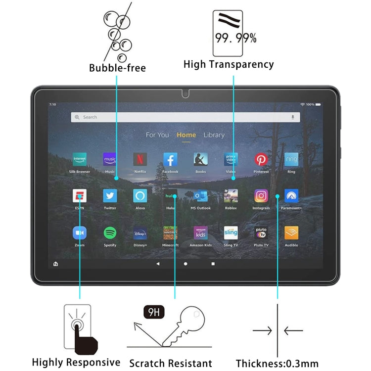 For Amazon Fire HD10 2023 / 2021 2pcs 9H 0.3mm Explosion-proof Tempered Glass Film - Others by buy2fix | Online Shopping UK | buy2fix