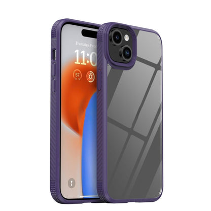For iPhone 15 iPAKY MG Series Transparent PC+TPU Phone Case(Purple) - iPhone 15 Cases by iPAKY | Online Shopping UK | buy2fix