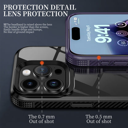 For iPhone 15 iPAKY MG Series Transparent PC+TPU Phone Case(Purple) - iPhone 15 Cases by iPAKY | Online Shopping UK | buy2fix