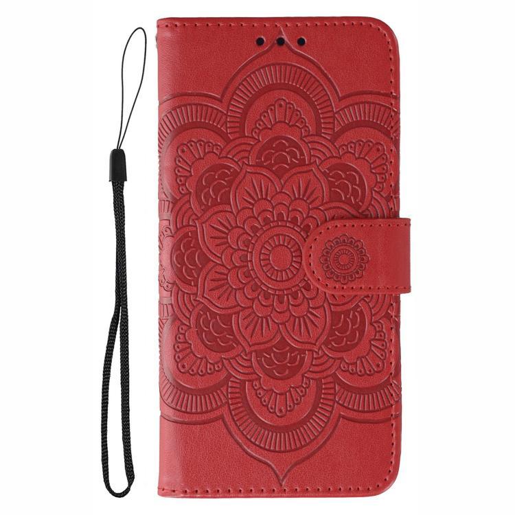 For iPhone Air Sun Mandala Embossing Leather Phone Case(Red) - iPhone Air Cases by buy2fix | Online Shopping UK | buy2fix