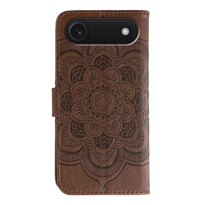 For iPhone Air Sun Mandala Embossing Leather Phone Case(Brown) - iPhone Air Cases by buy2fix | Online Shopping UK | buy2fix