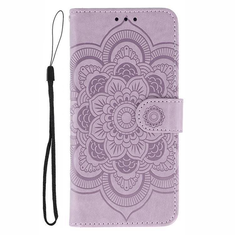For iPhone Air Sun Mandala Embossing Leather Phone Case(Purple) - iPhone Air Cases by buy2fix | Online Shopping UK | buy2fix