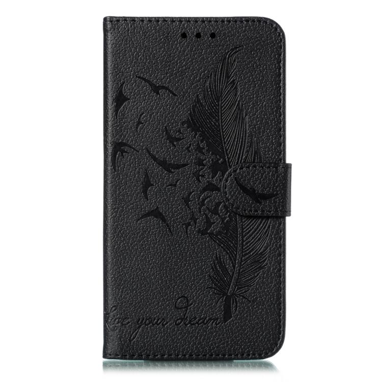 For iPhone Air Feather Pattern Litchi Texture Leather Phone Case(Black) - iPhone Air Cases by buy2fix | Online Shopping UK | buy2fix