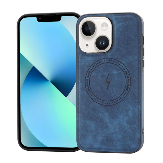 For iPhone 13 Side PU Hybrid TPU Magsafe Phone Case(Blue) by buy2fix