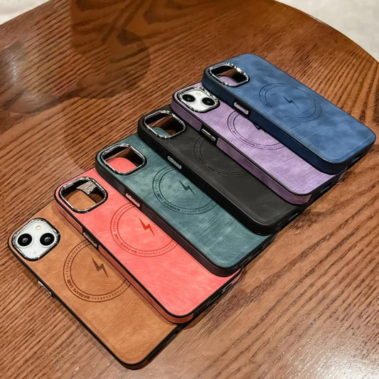 For iPhone XS Max Side PU Hybrid TPU Magsafe Phone Case(Pink) by buy2fix