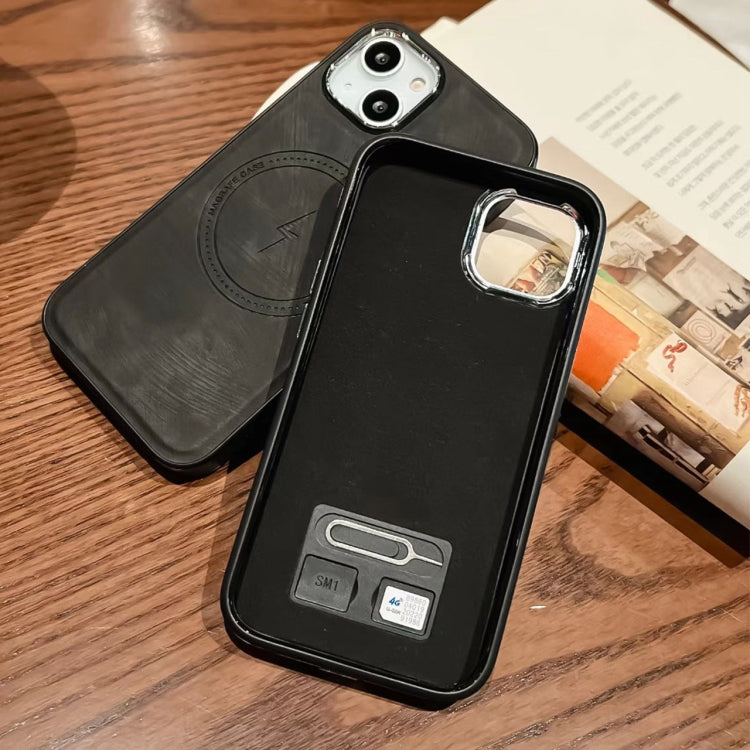 For iPhone 12 Pro Max Side PU Hybrid TPU Magsafe Phone Case(Blue) by buy2fix