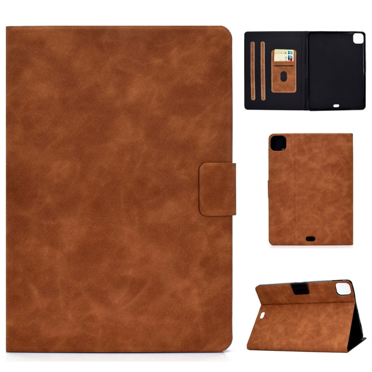 For iPad Pro 11 (2020) & (2018) Cowhide Texture Horizontal Flip Leather Tablet Case with Holder & Card Slots & Sleep / Wake-up Function(Brown) - iPad Pro 11 (2020) Cases by buy2fix | Online Shopping UK | buy2fix