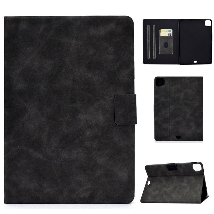 For iPad Pro 11 (2020) & (2018) Cowhide Texture Horizontal Flip Leather Tablet Case with Holder & Card Slots & Sleep / Wake-up Function(Grey) - iPad Pro 11 (2020) Cases by buy2fix | Online Shopping UK | buy2fix