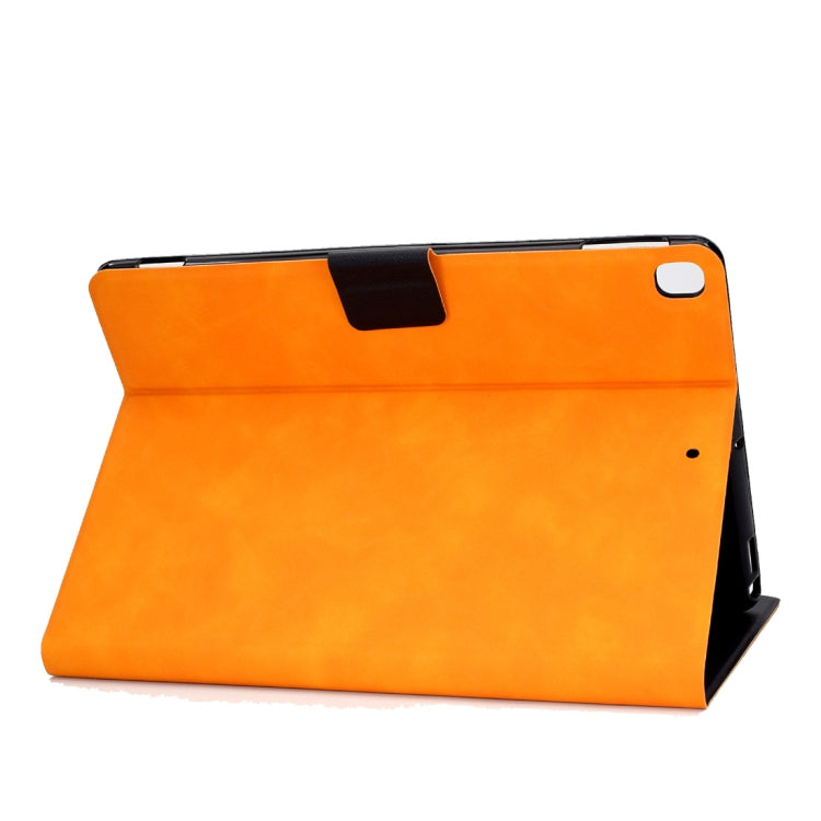 For iPad 10.2 / Air (2019) / Pro 10.5 Cowhide Texture Horizontal Flip Leather Case with Holder & Card Slots & Sleep / Wake-up Function(Khaki) - iPad 10.2 Cases by buy2fix | Online Shopping UK | buy2fix