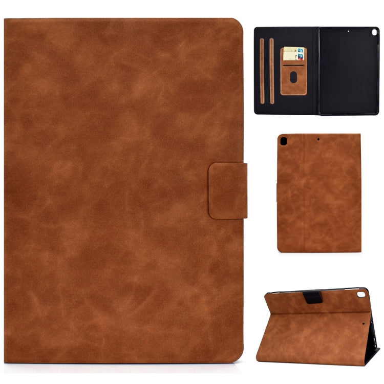 For iPad 10.2 / Air (2019) / Pro 10.5 Cowhide Texture Horizontal Flip Leather Case with Holder & Card Slots & Sleep / Wake-up Function(Brown) - iPad 10.2 Cases by buy2fix | Online Shopping UK | buy2fix