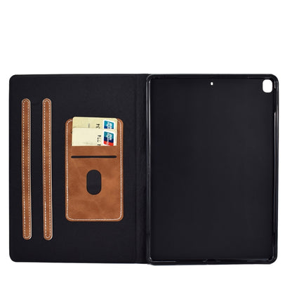 For iPad 10.2 / Air (2019) / Pro 10.5 Cowhide Texture Horizontal Flip Leather Case with Holder & Card Slots & Sleep / Wake-up Function(Brown) - iPad 10.2 Cases by buy2fix | Online Shopping UK | buy2fix