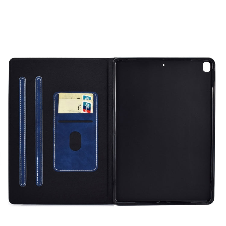 For iPad 10.2 / Air (2019) / Pro 10.5 Cowhide Texture Horizontal Flip Leather Case with Holder & Card Slots & Sleep / Wake-up Function(Blue) - iPad 10.2 Cases by buy2fix | Online Shopping UK | buy2fix