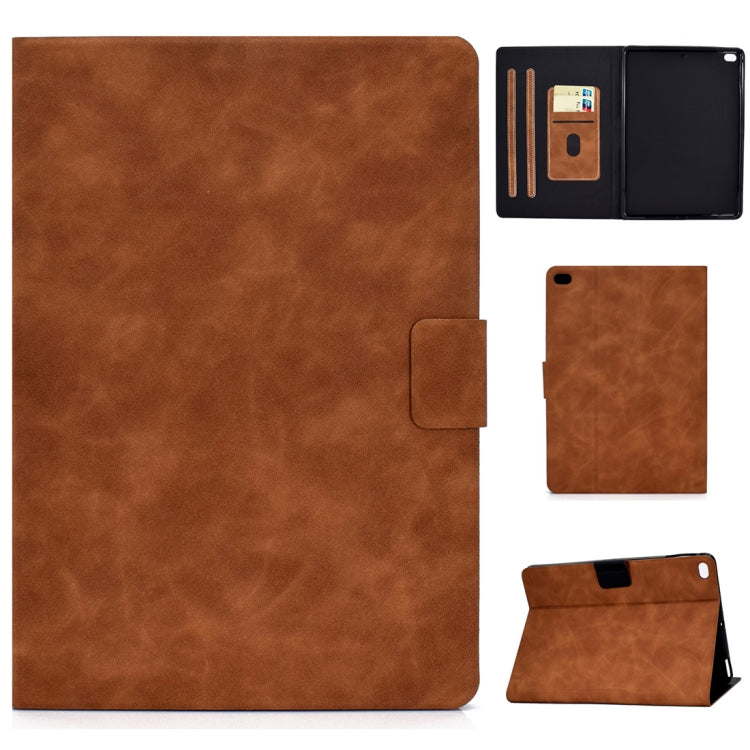 For iPad Air 2 / Air / 9.7 (2018) & (2017) Cowhide Texture Horizontal Flip Leather Case with Holder & Card Slots & Sleep / Wake-up Function(Brown) - iPad 9.7 (2018) & (2017) Cases by buy2fix | Online Shopping UK | buy2fix