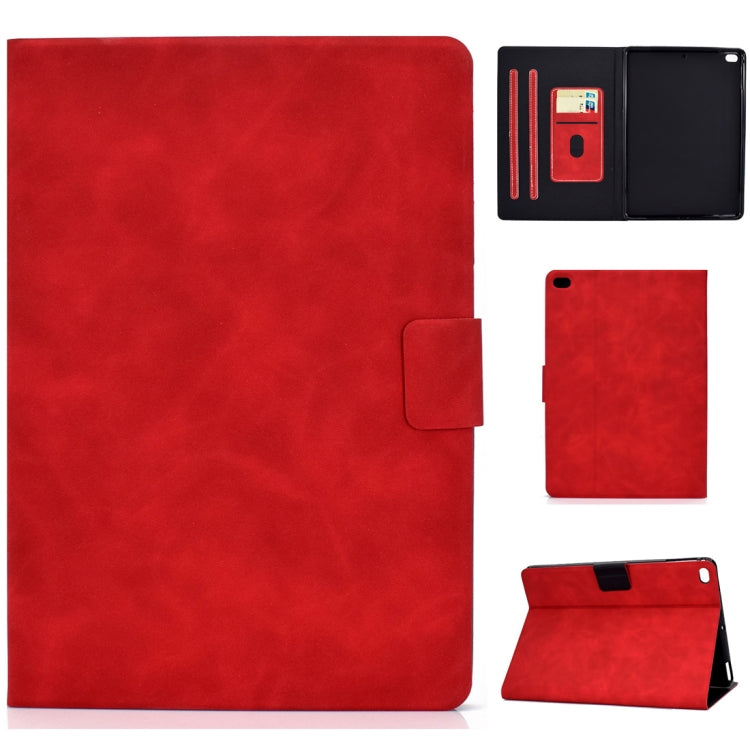 For iPad Air 2 / Air / 9.7 (2018) & (2017) Cowhide Texture Horizontal Flip Leather Case with Holder & Card Slots & Sleep / Wake-up Function(Red) - iPad 9.7 (2018) & (2017) Cases by buy2fix | Online Shopping UK | buy2fix