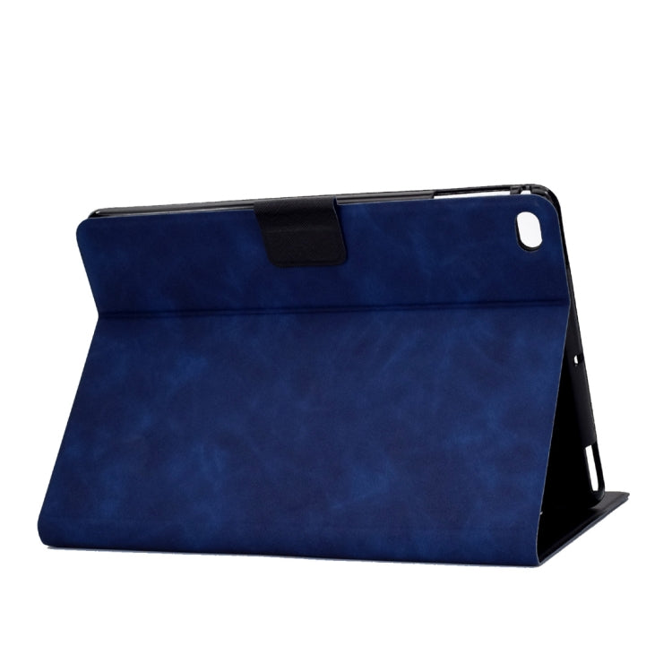 For iPad Air 2 / Air / 9.7 (2018) & (2017) Cowhide Texture Horizontal Flip Leather Case with Holder & Card Slots & Sleep / Wake-up Function(Blue) - iPad 9.7 (2018) & (2017) Cases by buy2fix | Online Shopping UK | buy2fix