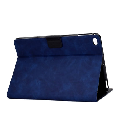 For iPad Air 2 / Air / 9.7 (2018) & (2017) Cowhide Texture Horizontal Flip Leather Case with Holder & Card Slots & Sleep / Wake-up Function(Blue) - iPad 9.7 (2018) & (2017) Cases by buy2fix | Online Shopping UK | buy2fix