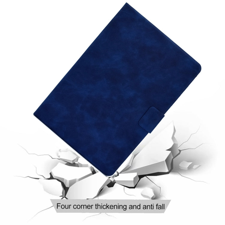 For iPad Air 2 / Air / 9.7 (2018) & (2017) Cowhide Texture Horizontal Flip Leather Case with Holder & Card Slots & Sleep / Wake-up Function(Blue) - iPad 9.7 (2018) & (2017) Cases by buy2fix | Online Shopping UK | buy2fix