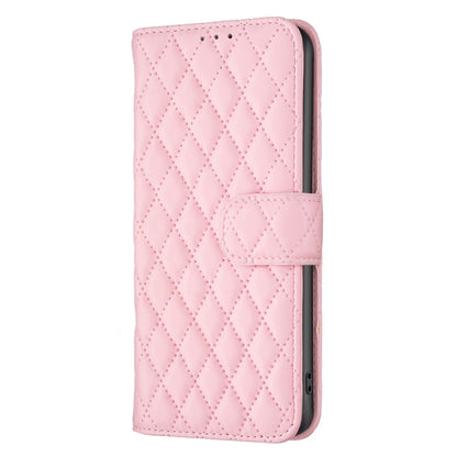 For Motorola Moto G84 Diamond Lattice Wallet Flip Leather Phone Case(Pink) - Motorola Cases by buy2fix | Online Shopping UK | buy2fix