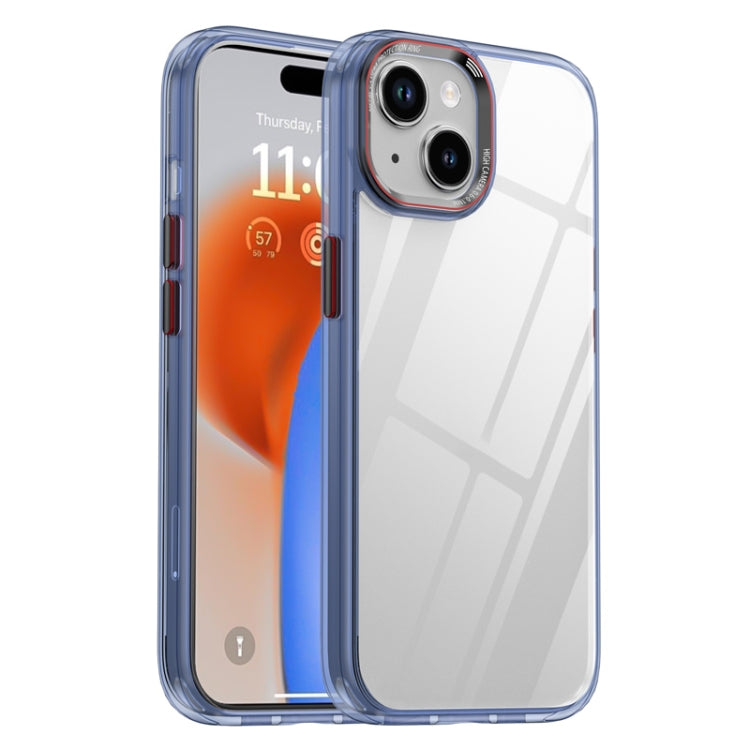 For iPhone 15 Plus iPAKY MG Series Transparent PC+TPU Phone Case(Transparent Blue) - iPhone 15 Plus Cases by iPAKY | Online Shopping UK | buy2fix