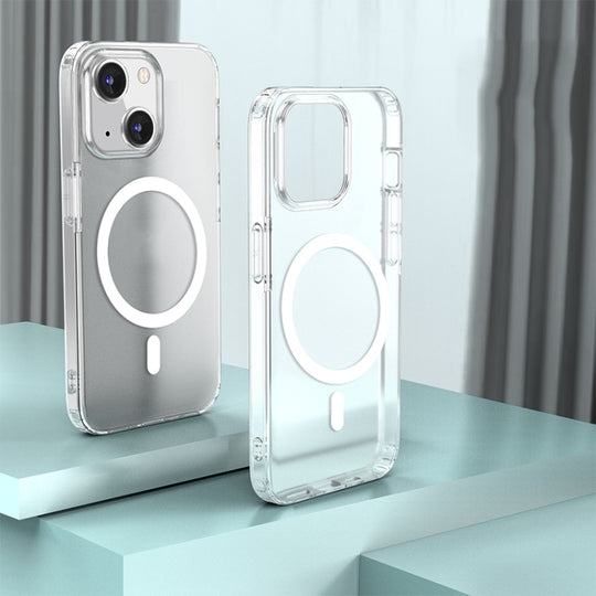 For iPhone 15 Armor MagSafe Magnetic Phone Case(Translucent)