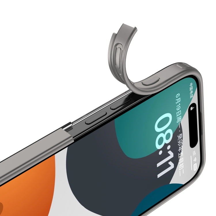 For iPhone 15 Plus Armor MagSafe Magnetic Phone Case(Grey) by buy2fix