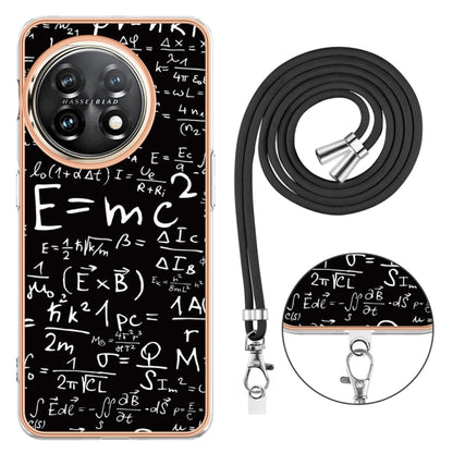 For OnePlus 11 Electroplating Dual-side IMD Phone Case with Lanyard(Equation) by buy2fix
