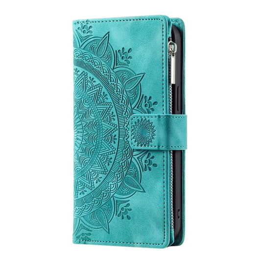 For Samsung Galaxy A23 4G / 5G Multi-Card Totem Zipper Leather Phone Case(Green) by buy2fix