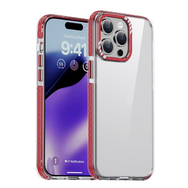 For iPhone 15 Pro Max iPAKY MT Series Transparent PC+TPU Phone Case(Red) - iPhone 15 Pro Max Cases by iPAKY | Online Shopping UK | buy2fix