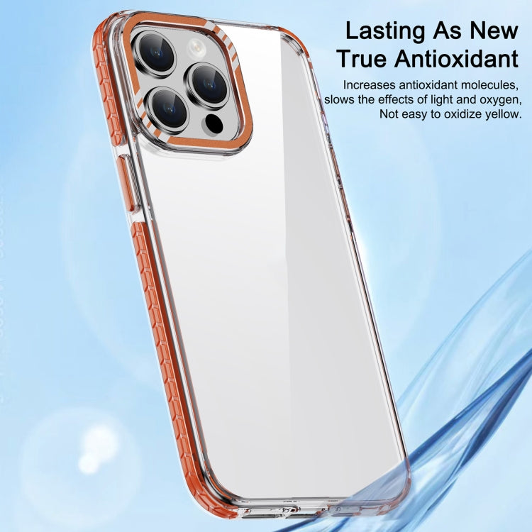 For iPhone 15 Pro Max iPAKY MT Series Transparent PC+TPU Phone Case(Orange) - iPhone 15 Pro Max Cases by iPAKY | Online Shopping UK | buy2fix