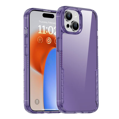 For iPhone 15 iPAKY YG Series Transparent PC+TPU Phone Case(Transparent Purple) - iPhone 15 Cases by iPAKY | Online Shopping UK | buy2fix