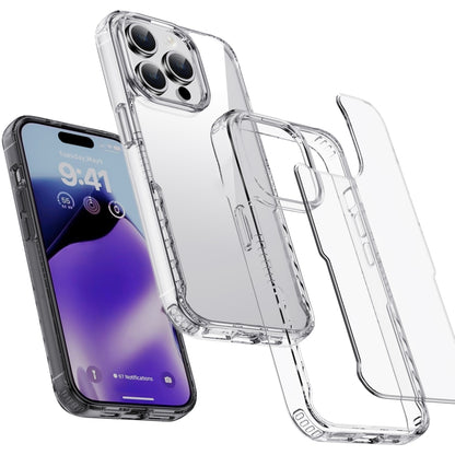 For iPhone 15 iPAKY YG Series Transparent PC+TPU Phone Case(Transparent Purple) - iPhone 15 Cases by iPAKY | Online Shopping UK | buy2fix
