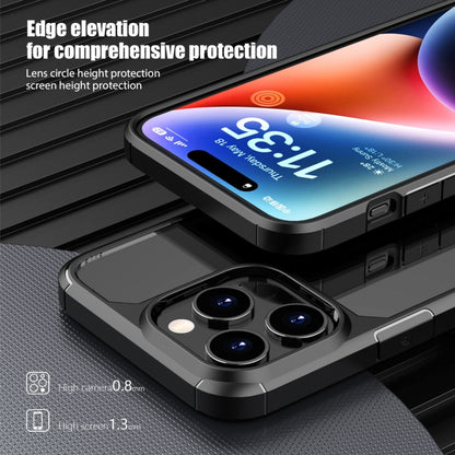 For iPhone 15 Pro iPAKY YJ Series Transparent PC+TPU Phone Case(Blue) - iPhone 15 Pro Cases by iPAKY | Online Shopping UK | buy2fix