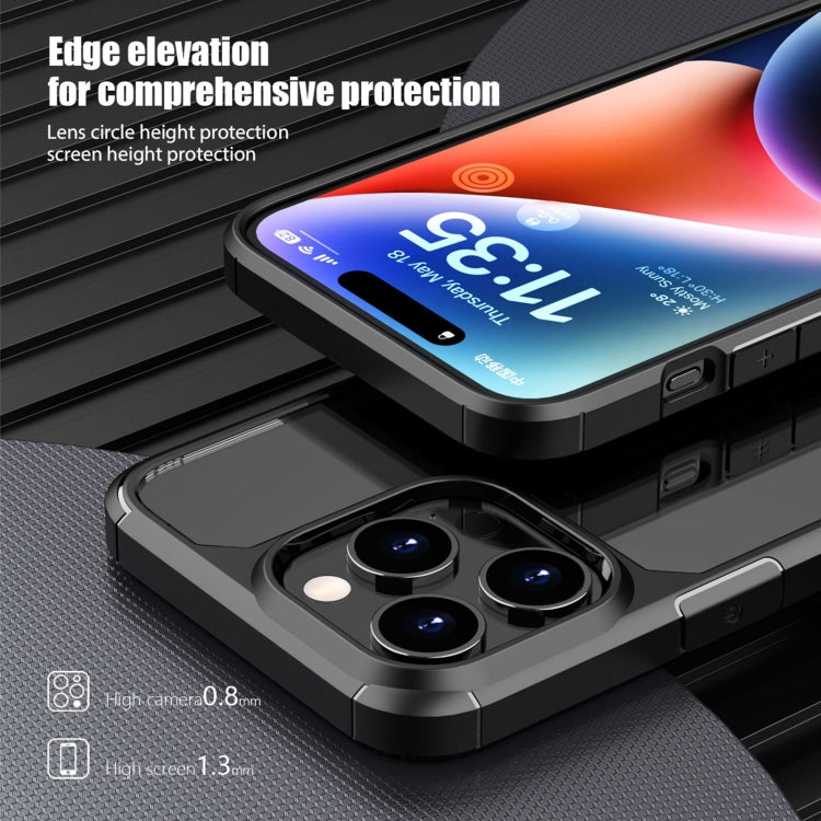 For iPhone 15 Plus iPAKY YJ Series Transparent PC+TPU Phone Case(Blue) - iPhone 15 Plus Cases by iPAKY | Online Shopping UK | buy2fix