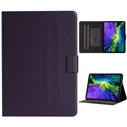 For iPad Pro 11 (2020) Solid Color Horizontal Flip Leather Tablet Case with Card Slots & Holder & Sleep / Wake-up Function(Purple) - iPad Pro 11 (2020) Cases by buy2fix | Online Shopping UK | buy2fix