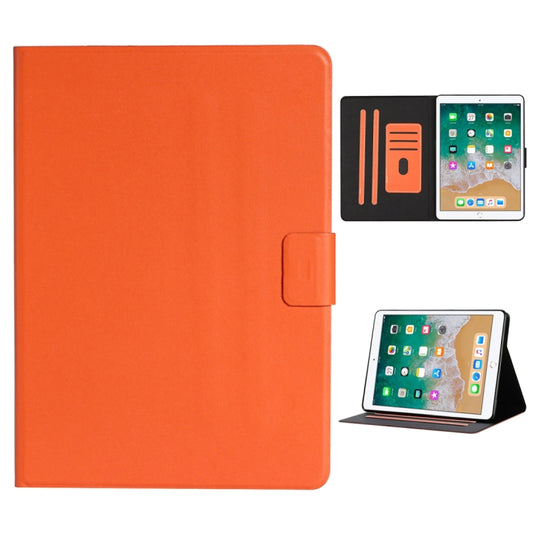 For iPad 9.7 (2017/2018) & Air 2 & Air Solid Color Horizontal Flip Leather Case with Card Slots & Holder & Sleep / Wake-up Function(Orange) - iPad 9.7 (2018) & (2017) Cases by buy2fix | Online Shopping UK | buy2fix