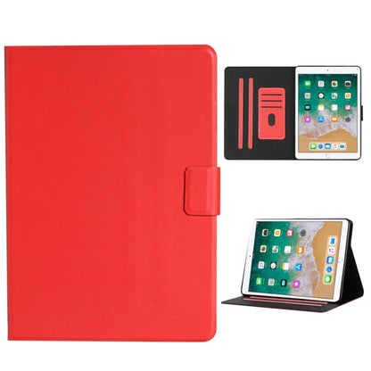For iPad 9.7 (2017/2018) & Air 2 & Air Solid Color Horizontal Flip Leather Case with Card Slots & Holder & Sleep / Wake-up Function(Red) - iPad 9.7 (2018) & (2017) Cases by buy2fix | Online Shopping UK | buy2fix
