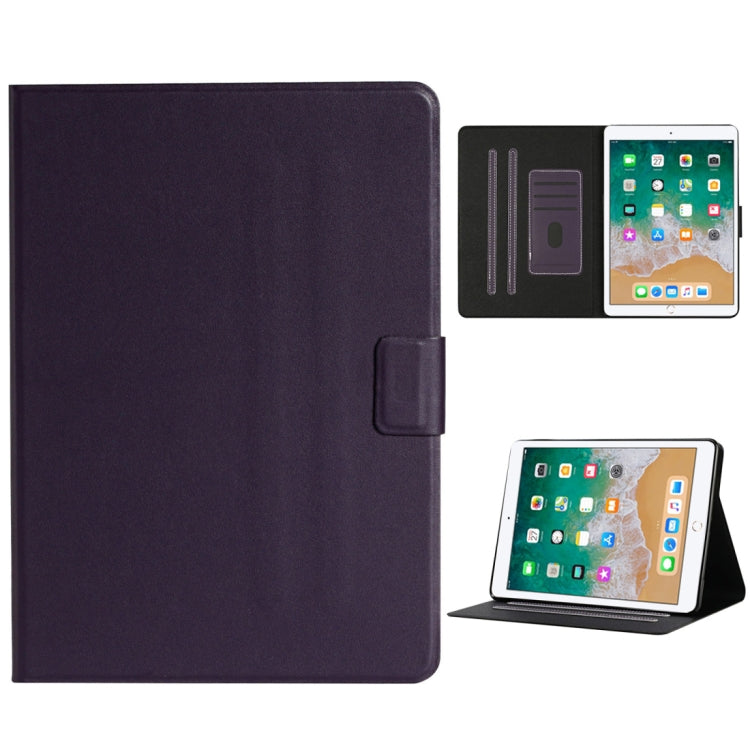 For iPad 9.7 (2017/2018) & Air 2 & Air Solid Color Horizontal Flip Leather Case with Card Slots & Holder & Sleep / Wake-up Function(Purple) - iPad 9.7 (2018) & (2017) Cases by buy2fix | Online Shopping UK | buy2fix