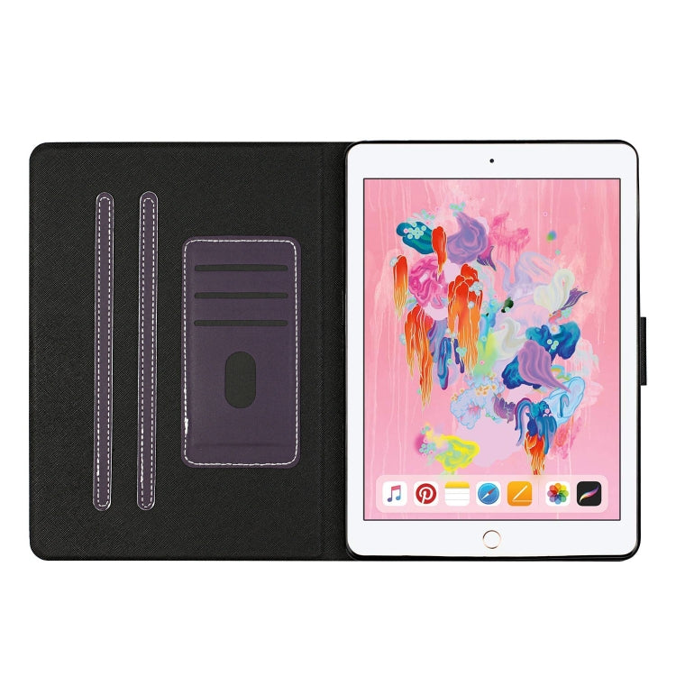 For iPad 9.7 (2017/2018) & Air 2 & Air Solid Color Horizontal Flip Leather Case with Card Slots & Holder & Sleep / Wake-up Function(Purple) - iPad 9.7 (2018) & (2017) Cases by buy2fix | Online Shopping UK | buy2fix