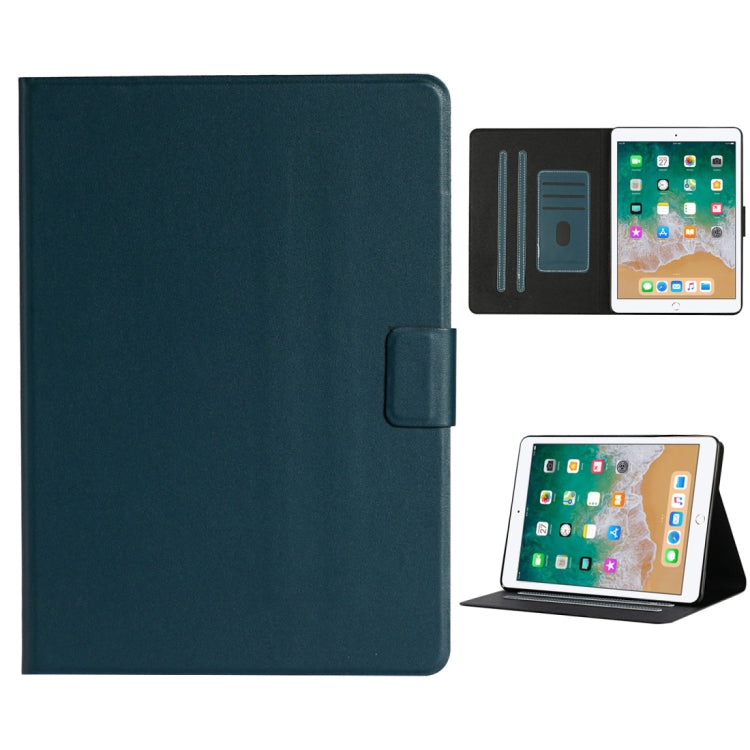 For iPad 9.7 (2017/2018) & Air 2 & Air Solid Color Horizontal Flip Leather Case with Card Slots & Holder & Sleep / Wake-up Function(Dark Green) - iPad 9.7 (2018) & (2017) Cases by buy2fix | Online Shopping UK | buy2fix