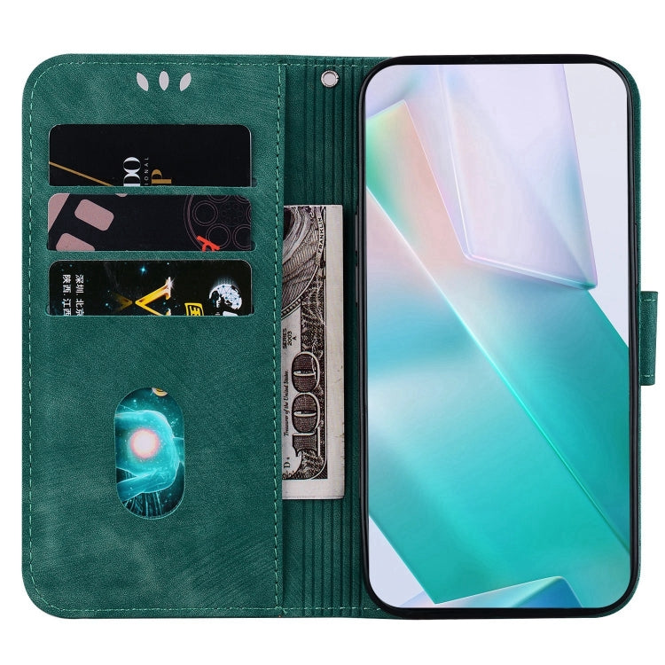 For OnePlus 11 Little Tiger Embossed Leather Phone Case(Green) - OnePlus Cases by buy2fix | Online Shopping UK | buy2fix