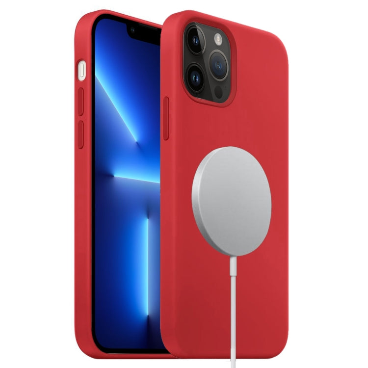 For iPhone 13 Pro MagSafe Liquid Silicone Full Coverage Phone Case(Red) - iPhone 13 Pro Cases by buy2fix | Online Shopping UK | buy2fix