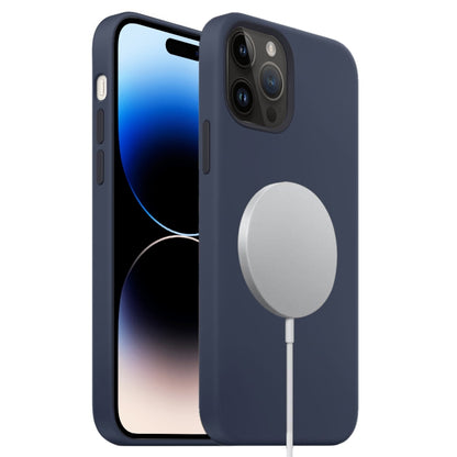 For iPhone 14 Pro Max MagSafe Liquid Silicone Full Coverage Phone Case(Navy Blue) - iPhone 14 Pro Max Cases by buy2fix | Online Shopping UK | buy2fix
