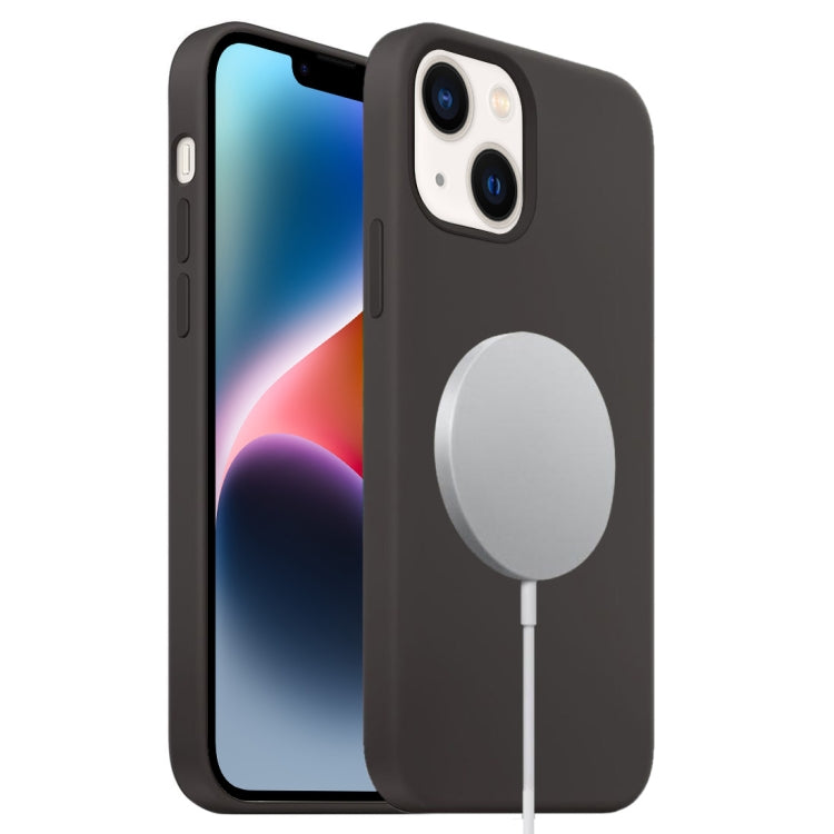 For iPhone 15 MagSafe Liquid Silicone Full Coverage Phone Case(Black) - iPhone 15 Cases by buy2fix | Online Shopping UK | buy2fix