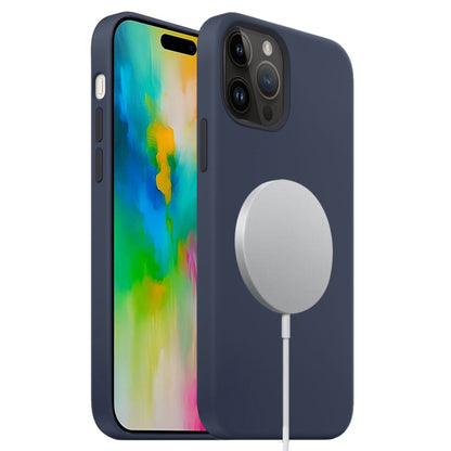 For iPhone 16 Pro Liquid Silicone Full Coverage MagSafe Phone Case(Navy Blue) - More iPhone Cases by buy2fix | Online Shopping UK | buy2fix